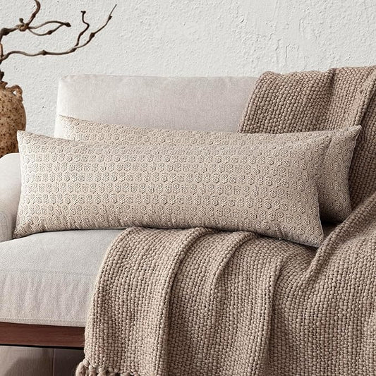 Foindtower Set of 2 Decorative Long Body Lumbar Throw Pillow Covers Vintage by Foindtower