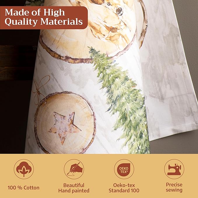 Maison d' Hermine Kitchen Towels Set of 3 100% Cotton 20" x 27.5" Reusable - Image 3