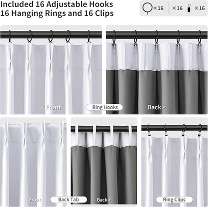 Joywell Pinch Pleated 100% Blackout Curtains 120 Inches Long Energy Saving - Image 3