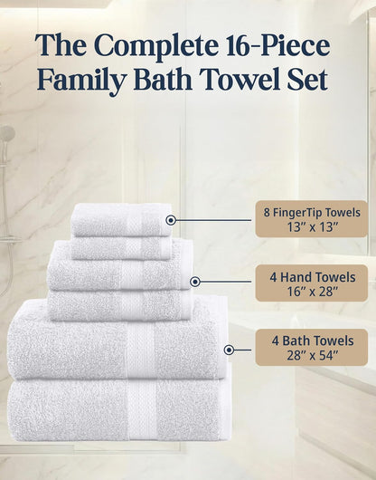 lane linen bath towel set 100% cotton 16, side view