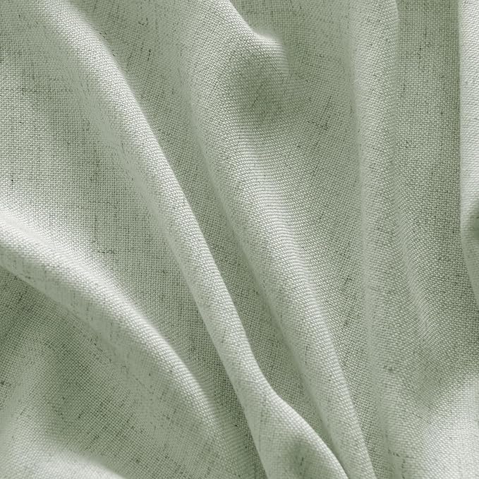 MIULEE Non-See-Through Privacy Linen Curtains 2 Panels, Sage Green Light - Image 6