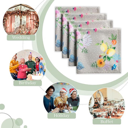 Maison d' Hermine Cloth Napkins Set of 4 100% Cotton Everyday Reusable Square - Image 6