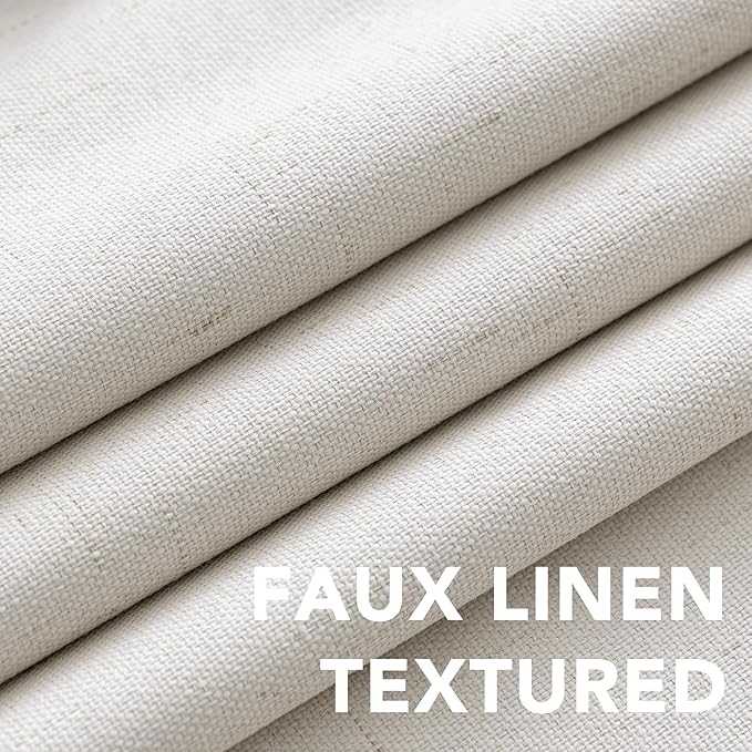 H.VERSAILTEX Linen Blackout Curtains 72 Inches Long 100% Absolutely Blackout - Image 4