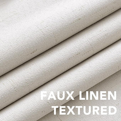 H.VERSAILTEX Linen Blackout Curtains 72 Inches Long 100% Absolutely Blackout - Image 4
