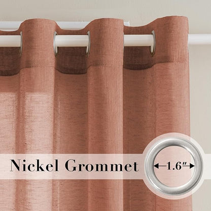 H.VERSAILTEX Linen Curtains Natural Linen Blended Curtain Panels - Image 2