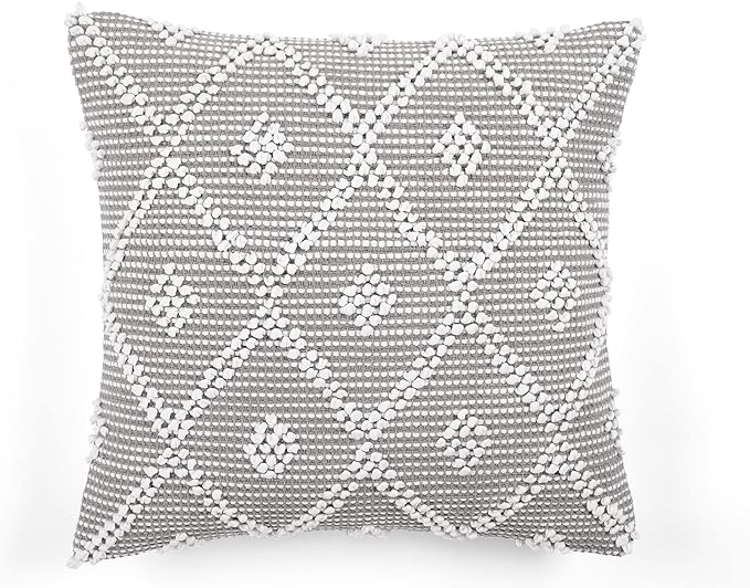Lush Decor Adelyn Decorative Throw Pillow Cover, Light Gray by LushDecor