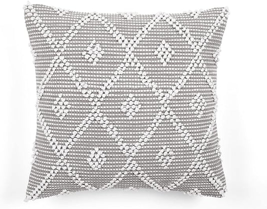 Lush Decor Adelyn Decorative Throw Pillow Cover, Light Gray by LushDecor