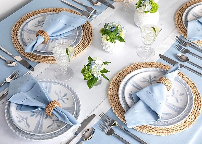 Solino Home Linen White Table Runner 36 Inches - Image 3