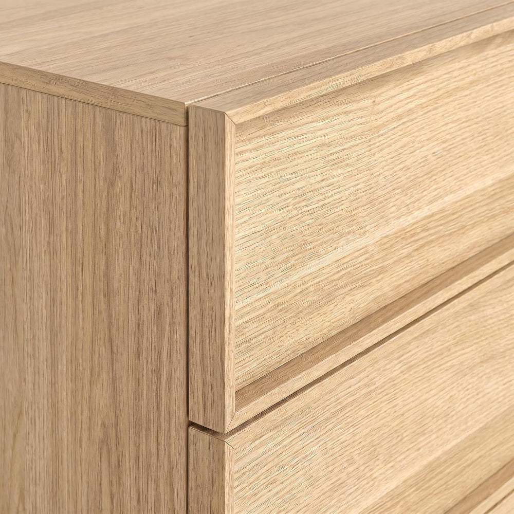 6-Drawer Dresser for Bedroom, 47.2" Wide, Wooden, Light Oak