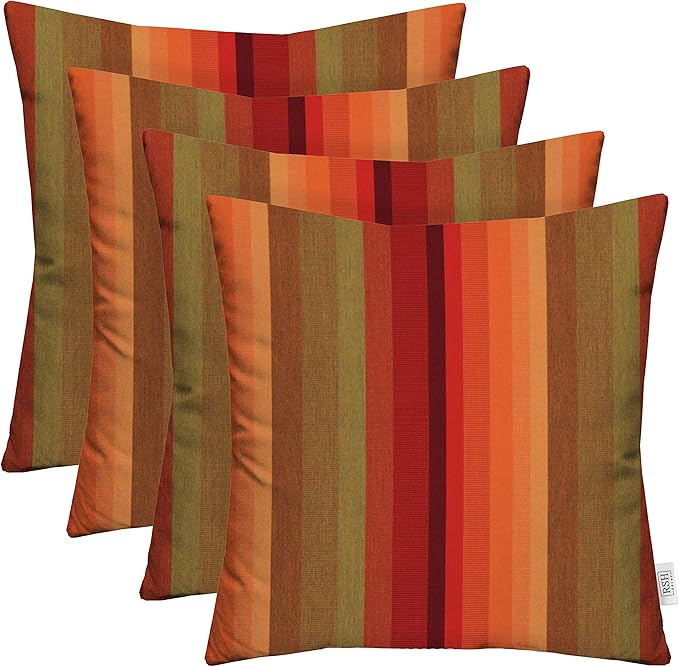 RSH DECOR: Sunbrella Square Throw Pillows Set of 4 | 17" x 17" | Water and by RSHDECOR