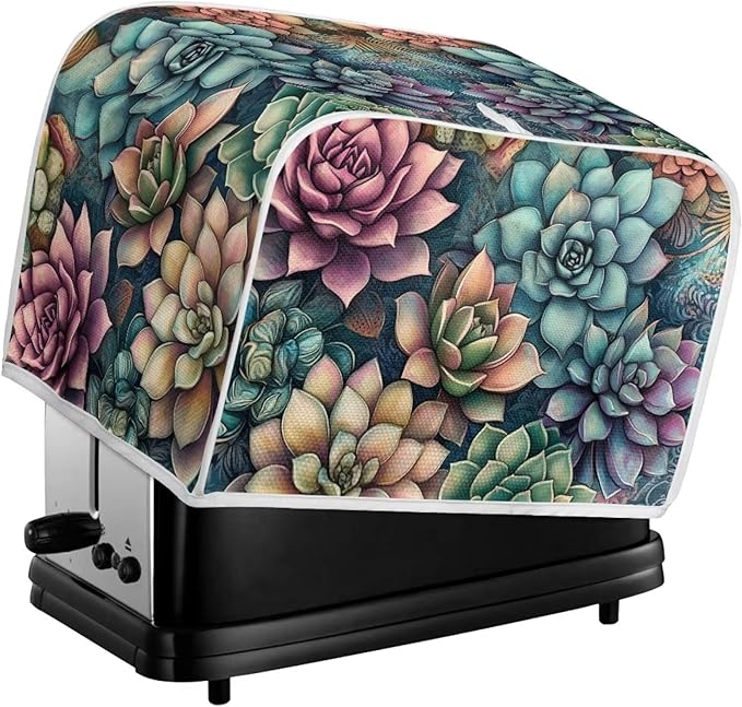 ZFRXIGN Succulent Plants Toaster Covers 4 Slice Wide Slot Dust Cover Case - Image 5
