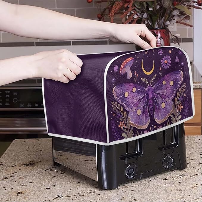 ZFRXIGN Butterfly Toaster Covers 4 Slice Wide Slot Dust Cover Case - Image 2