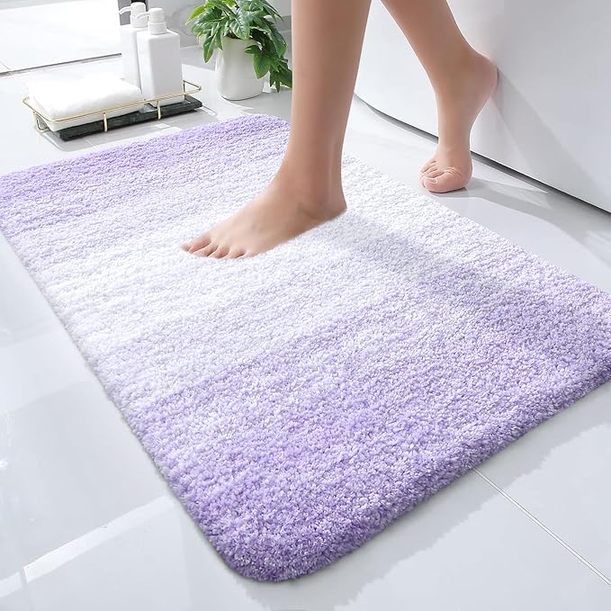 OLANLY Bathroom Rugs Mat 24x16, Extra Soft Absorbent Microfiber Bath Rugs by OLANLY