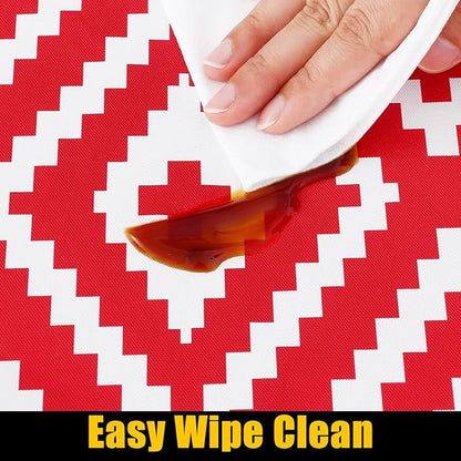 Smiry Rectangle Picnic Table Cloth, Waterproof Elastic Fitted Outdoor - Image 4