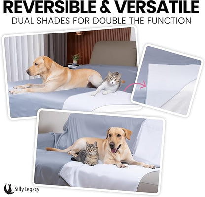 SILLY LEGACY Thin Reversible Waterproof Protective Bed Cover, - Image 3