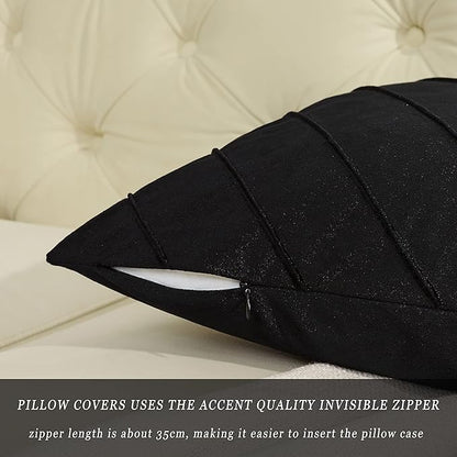 GIGIZAZA Decorative Velvet Pillow Covers 16x16, Living Room Square Cushion - Image 3