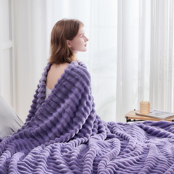 NEWCOSPLAY Super Soft Throw Blanket Lavender Premium Silky Flannel Fleece 3D - Image 7