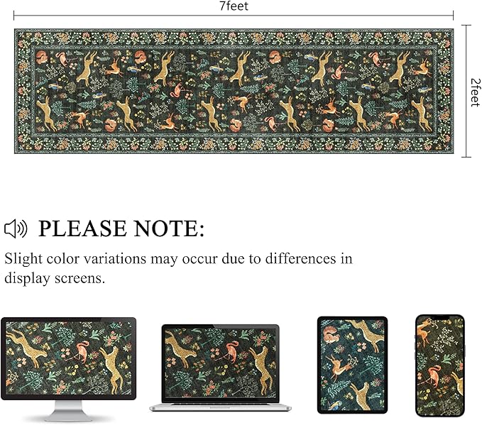 DUKINO Runner Rug, 2x7 Washable Kitchen Rugs - Image 2