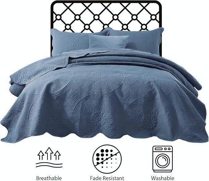 IR Imperial Rooms King Quilt Bedding Set Size + 2 Pillow Shams - Image 8