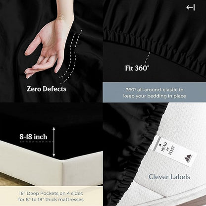 Mayfair Linen 500 Thread Count Split King Sheets Sets - Image 5