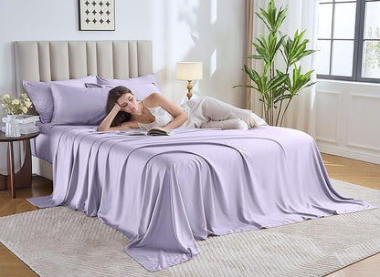 Pure Bamboo Queen Sheets, Genuine 100% Organic Viscose Derived from Bamboo Bed - Image 2