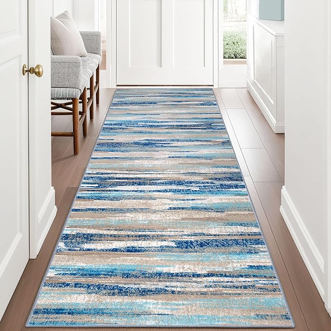 Modern Abstract Runner Rug 3x8 by lansny