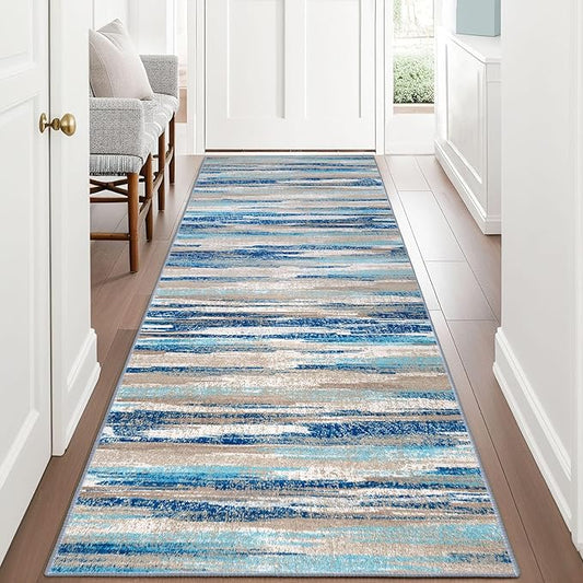 Modern Abstract Runner Rug 3x8 by lansny