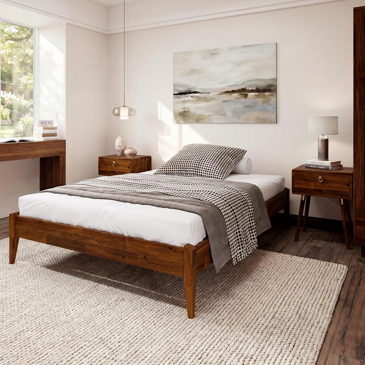 bme dinkee 15" wood full bedframe, no headboard, package contents