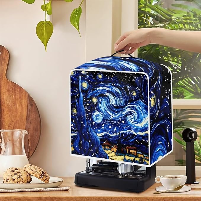 Starry Night Print Coffee Maker Cover – Dust Protection Stain Resistant - Image 4