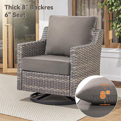 6" Thick Outdoor Cushions 22x24x6, 2-Set Deep Seat Patio Cushions - Image 9