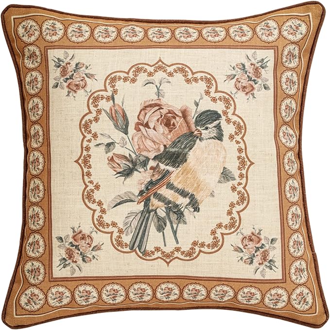 patdrea Designer Vintage Floral Throw Pillow Covers by Welcometopatdrea