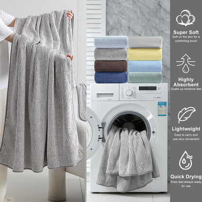 4 piece bath towel set 35"x70"oversized bath towel, close-up detail