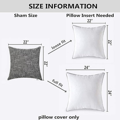 Kevin Textile Pillow Covers Decorative Lined Linen Euro Sham Throw Pillowcase - Image 6