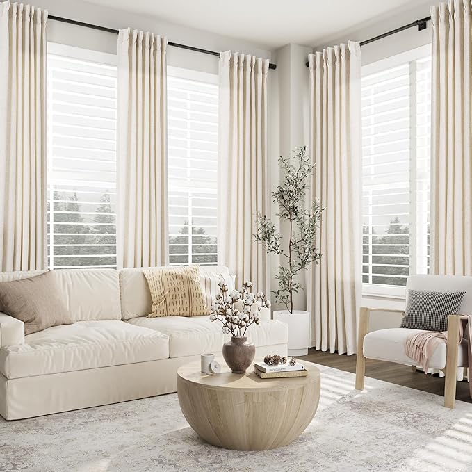 Pleated Linen Curtains 96 Inches Long - Image 5