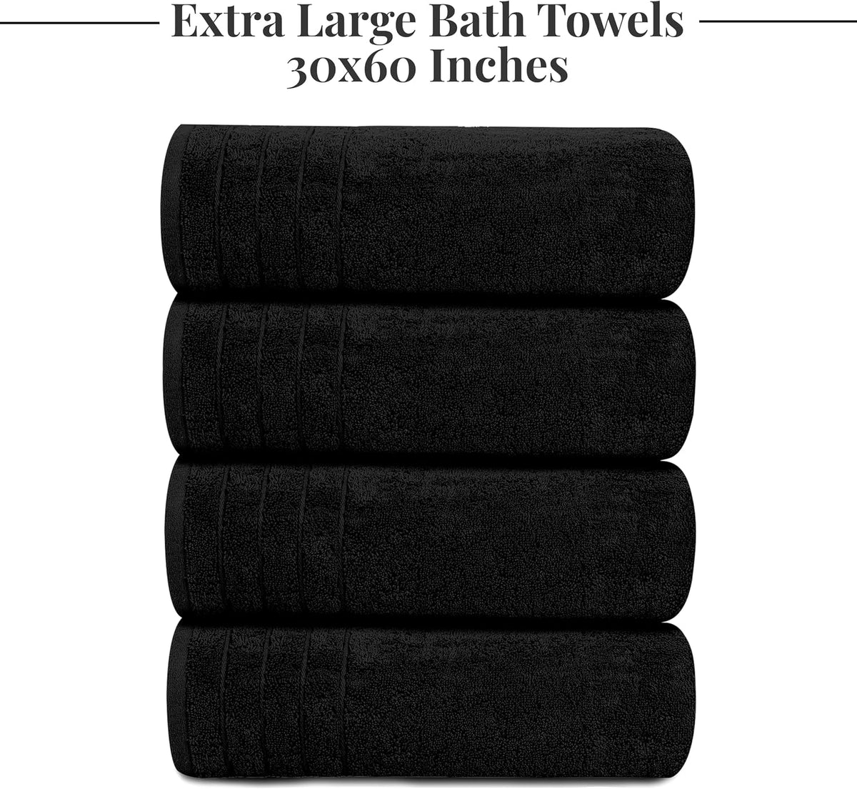 tens towels 4 piece extra large bath towels on a desk or shelf