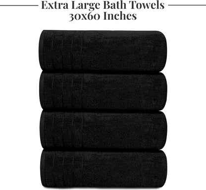 tens towels 4 piece extra large bath towels on a desk or shelf