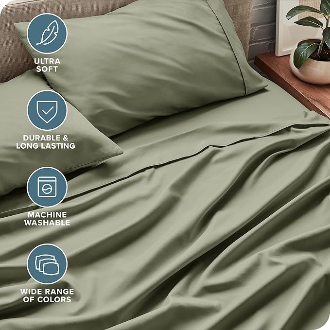 Bare Home Ultra-Soft Split Cal King Sheet Set - Image 5