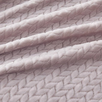 Oversized King Fleece Blanket 120x120 Inches, Seamless Soft Cozy 3D Jacquard - Image 5