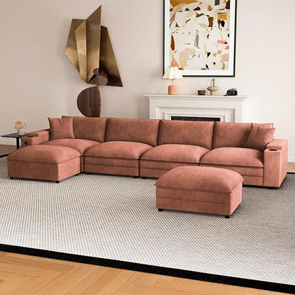 148.7" U Shaped Cloud Sofa Couch - Image 7