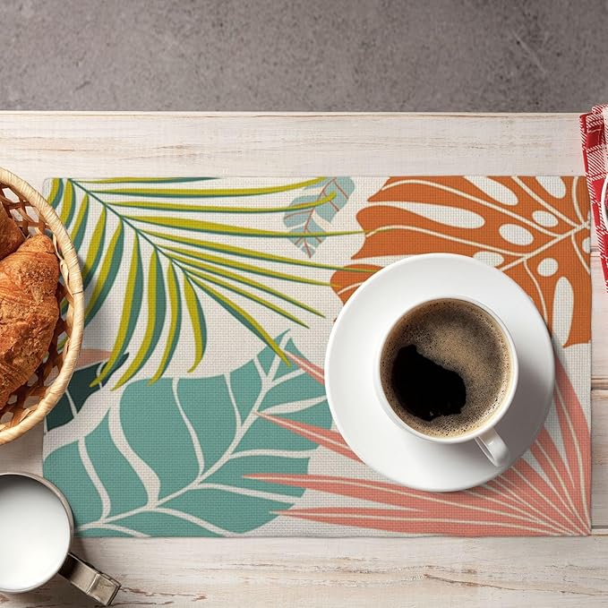 Palm Leaf Placemats Set of 4 - Image 7