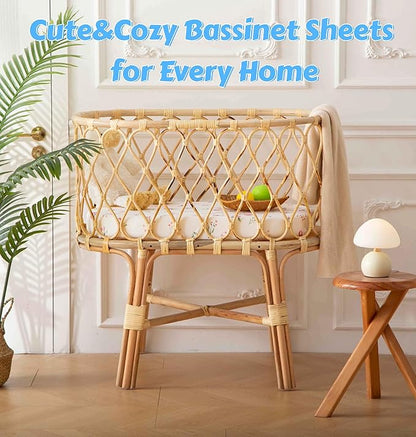 SDY Jersey Bassinet Sheets for Baby Boys and Girls, 32 "x 16 "x 4", 2 Pack - Image 8