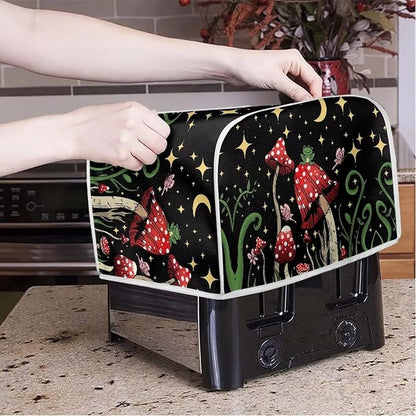 ZFRXIGN Butterfly Mushroom Toaster Cover 4 Slice Wide Slot Toaster Dust Covers - Image 2