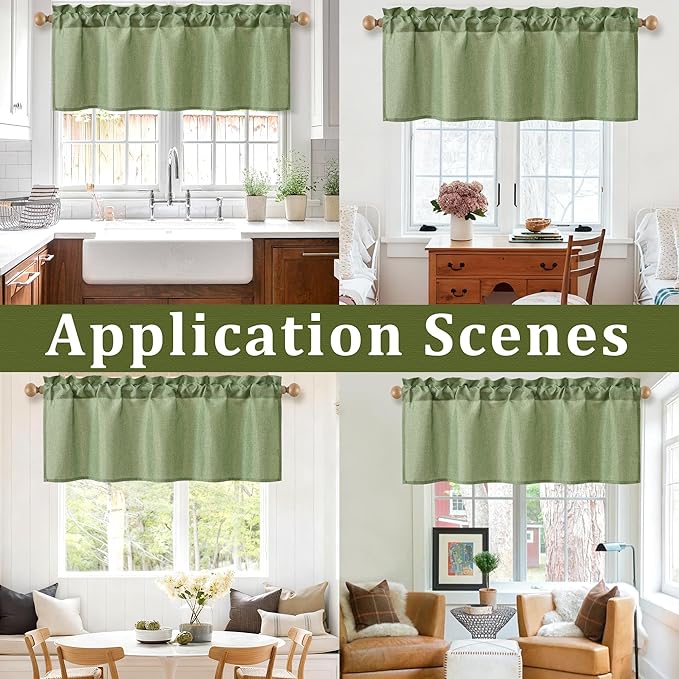 JIUZHEN Faux Linen Window Valance - Image 8
