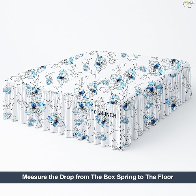 Cottington Lane Ruffled Bed Skirt King Size - Image 4