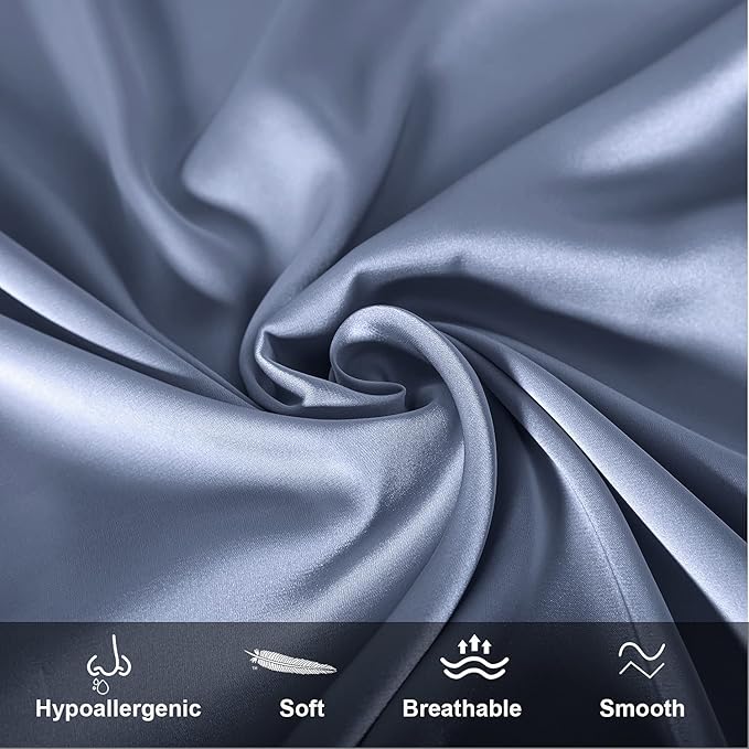 Mulberry Silk Pillowcase for Hair and Skin, King Size Cooling Silk Pillow Case - Image 2