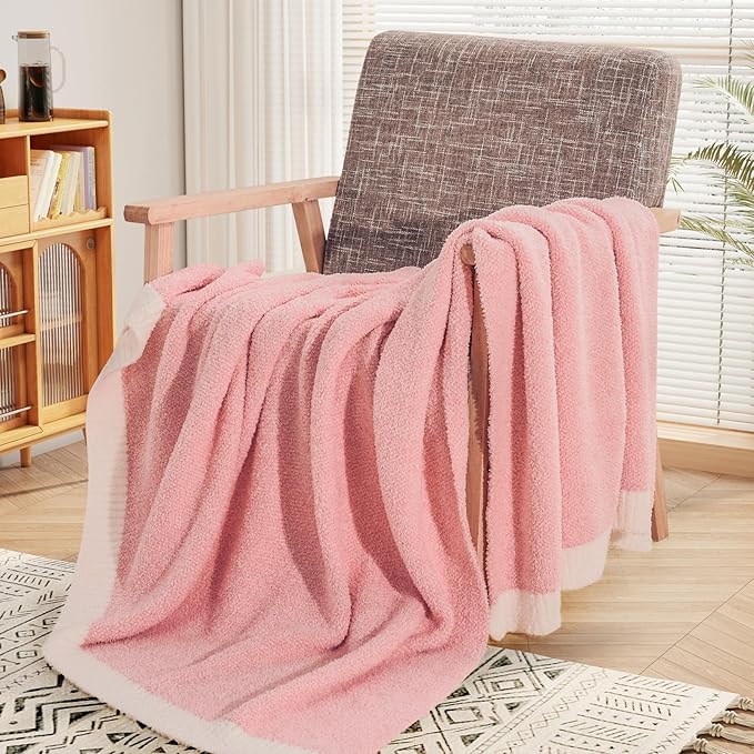 NEXHOME PRO Soft Blankets Pink, Cozy Throw Blanket by NEXHOMEPRO