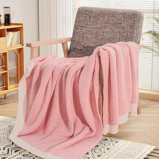 NEXHOME PRO Soft Blankets Pink, Cozy Throw Blanket by NEXHOMEPRO