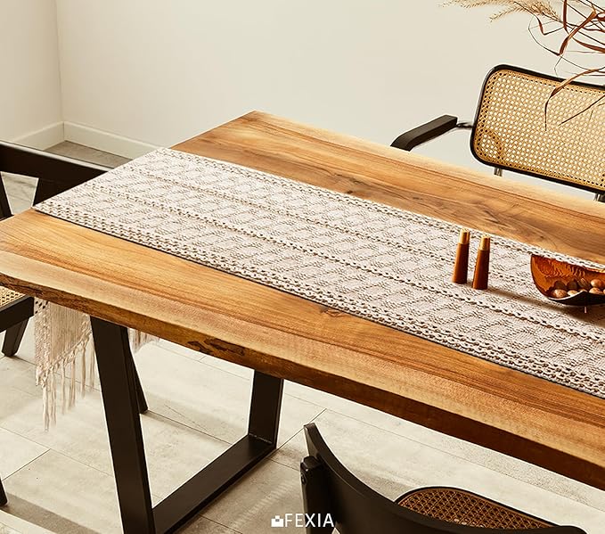 FEXIA Boho Macrame Table Runner - Image 7