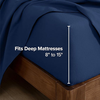Bare Home Flannel Fitted Bottom Sheet 100% Cotton, Velvety Soft Heavyweight - Image 3