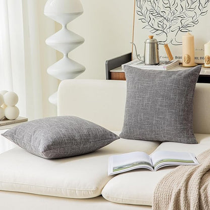 Kevin Textile Star Linen Soft Pillow Covers, Square Decorative Throw Cushion - Image 4